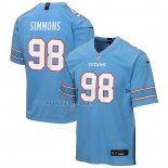 Camiseta NFL Game Nino Tennessee Titans Jeffery Simmons Azul1