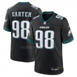 Camiseta NFL Game Philadelphia Eagles Jalen Carter Jugador Alterno Negro