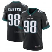 Camiseta NFL Game Philadelphia Eagles Jalen Carter Jugador Alterno Negro