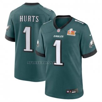 Camiseta NFL Game Philadelphia Eagles Jalen Hurts Super Bowl LIX Verde