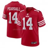 Camiseta NFL Game San Francisco 49ers Ricky Pearsall 2024 NFL Draft First Round Pick Rojo