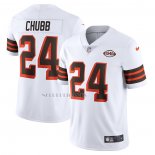 Camiseta NFL Limited Cleveland Browns Nick Chubb 1946 Collection Alterno Vapor Blanco