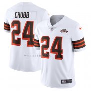 Camiseta NFL Limited Cleveland Browns Nick Chubb 1946 Collection Alterno Vapor Blanco
