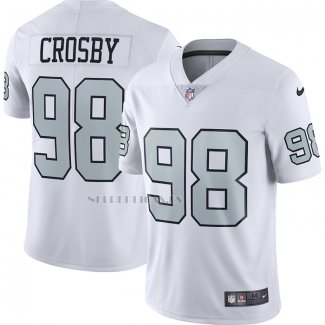 Camiseta NFL Limited Las Vegas Raiders Maxx Crosby Alterno Vapor Blanco