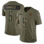 Camiseta NFL Limited Washington Commanders Jayden Daniels 2025 Salute To Service Verde Militar