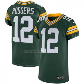 Camiseta NFL Elite Green Bay Packers Aaron Rodgers Vapor Verde