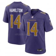 Camiseta NFL Game Baltimore Ravens Kyle Hamilton Alterno Violeta