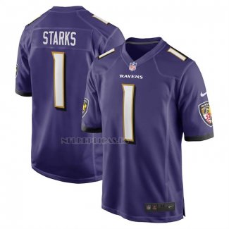 Camiseta NFL Game Baltimore Ravens Malaki Starks 2025 NFL Draft Violeta