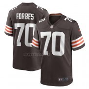 Camiseta NFL Game Cleveland Browns Drew Forbes 70 Marron