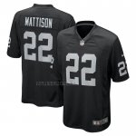 Camiseta NFL Game Las Vegas Raiders Alexander Mattison Negro