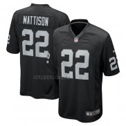 Camiseta NFL Game Las Vegas Raiders Alexander Mattison Negro