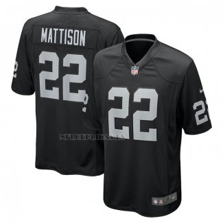 Camiseta NFL Game Las Vegas Raiders Alexander Mattison Negro