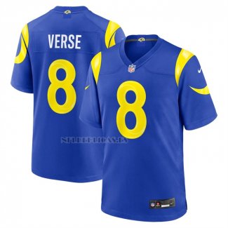 Camiseta NFL Game Los Angeles Rams Jared Verse Jugador Azul