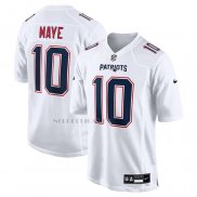 Camiseta NFL Game New England Patriots Drake Maye Blanco