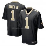 Camiseta NFL Game New Orleans Saints Kelvin Banks Jr 2025 NFL Draft Negro