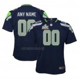 Camiseta NFL Game Nino Seattle Seahawks Super Bowl LX Personalizada Azul