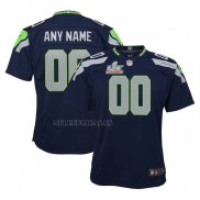 Camiseta NFL Game Nino Seattle Seahawks Super Bowl LX Personalizada Azul