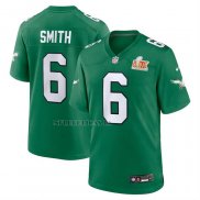 Camiseta NFL Game Philadelphia Eagles Devonta Smith Super Bowl LIX Segunda Verde