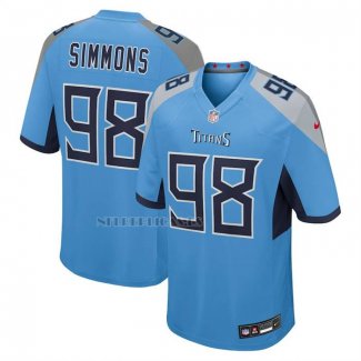 Camiseta NFL Game Tennessee Titans Jeffery Simmons Azul1