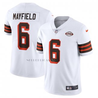 Camiseta NFL Limited Cleveland Browns Baker Mayfield 1946 Collection Alterno Vapor Blanco