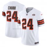 Camiseta NFL Limited Cleveland Browns Nick Chubb Vapor F.U.S.E. Blanco