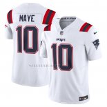 Camiseta NFL Limited New England Patriots Drake Maye Vapor F.U.S.E. Blanco