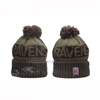Gorro Beanie Baltimore Ravens New Era Verde Militar