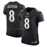 Camiseta NFL Elite Baltimore Ravens Lamar Jackson Alterno Vapor Negro