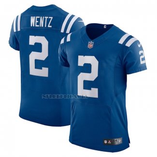 Camiseta NFL Elite Indianapolis Colts Carson Wentz Vapor Azul