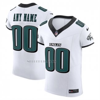 Camiseta NFL Elite Philadelphia Eagles Vapor F.U.S.E. Personalizada Blanco