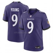 Camiseta NFL Game Baltimore Ravens Zion Young Jugador Violeta