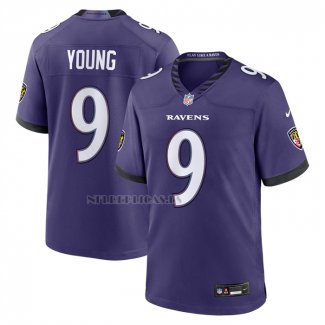 Camiseta NFL Game Baltimore Ravens Zion Young Jugador Violeta