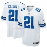 Camiseta NFL Game Dallas Cowboys Ezekiel Elliott Blanco