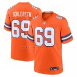 Camiseta NFL Game Denver Broncos Mark Schlereth Mile High Collection 1977 Throwback Retired Naranja
