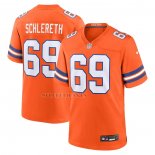 Camiseta NFL Game Denver Broncos Mark Schlereth Mile High Collection 1977 Throwback Retired Naranja