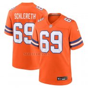Camiseta NFL Game Denver Broncos Mark Schlereth Mile High Collection 1977 Throwback Retired Naranja