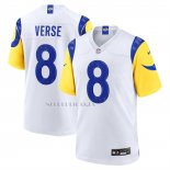Camiseta NFL Game Los Angeles Rams Jared Verse Jugador Blanco