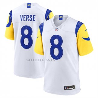 Camiseta NFL Game Los Angeles Rams Jared Verse Jugador Blanco