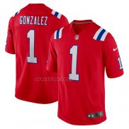 Camiseta NFL Game New England Patriots Christian Gonzalez 2023 NFL Draft First Round Pick Alterno Rojo