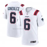 Camiseta NFL Game New England Patriots Christian Gonzalez Blanco