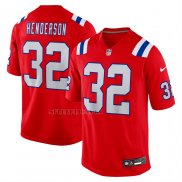 Camiseta NFL Game New England Patriots TreVeyon Henderson Alterno Rojo