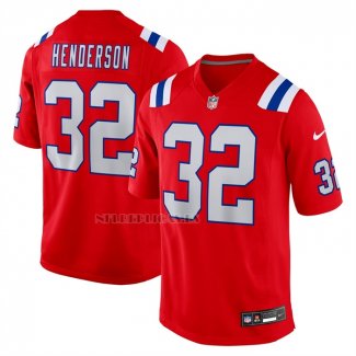 Camiseta NFL Game New England Patriots TreVeyon Henderson Alterno Rojo