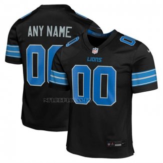 Camiseta NFL Game Nino Detroit Lions Alterno Personalizada Negro