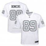Camiseta NFL Game Nino Las Vegas Raiders Brock Bowers Alterno Blanco