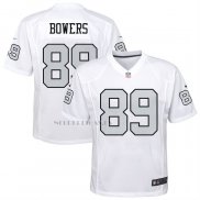Camiseta NFL Game Nino Las Vegas Raiders Brock Bowers Alterno Blanco