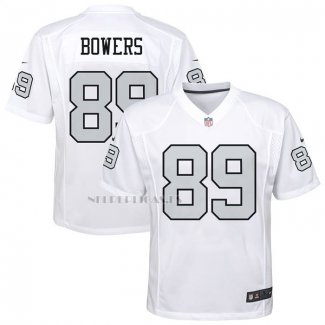 Camiseta NFL Game Nino Las Vegas Raiders Brock Bowers Alterno Blanco