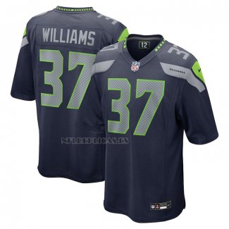 Camiseta NFL Game Seattle Seahawks Damarion Williams Azul