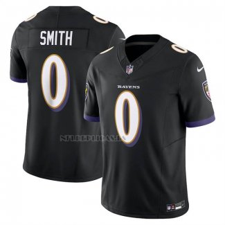 Camiseta NFL Limited Baltimore Ravens Roquan Smith Alterno Vapor F.U.S.E. Negro