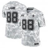 Camiseta NFL Limited Dallas Cowboys CeeDee Lamb 2024 Salute To Service Gris