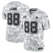Camiseta NFL Limited Dallas Cowboys CeeDee Lamb 2024 Salute To Service Gris